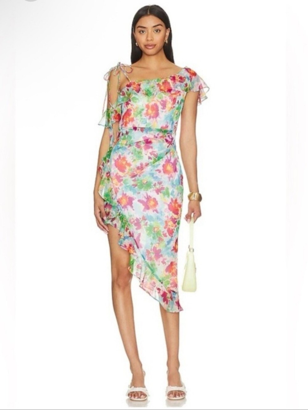 Amanda Uprichard Floral Asymmetrical Dress